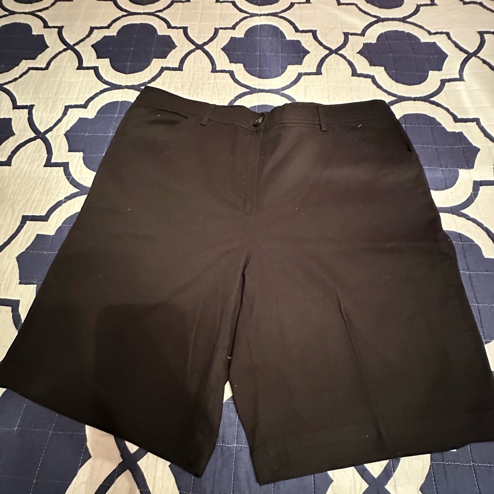 White Stag Black Bermuda Shorts Tailored Cotton Blend